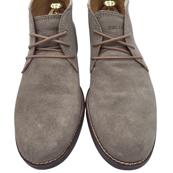 Cole Haan Ogden Stitch Suede Chukka Boots Taupe Tan Dress Casual Shoes Mens 9M - Picture 8 of 11